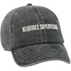 Requires Supervision Baseball Cap - Cotton, Metal