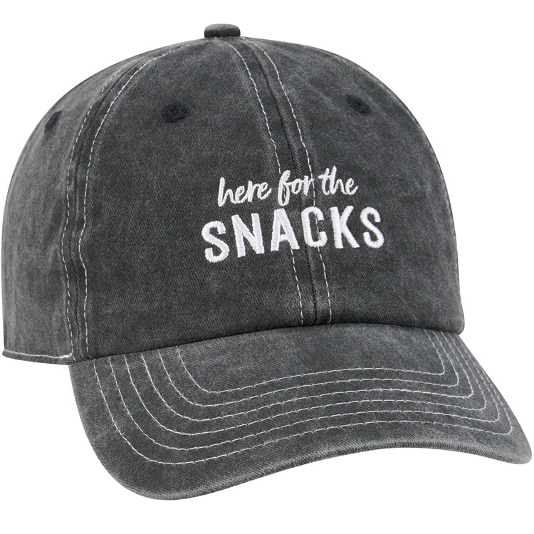Here For The Snacks Baseball Cap - Cotton, Metal