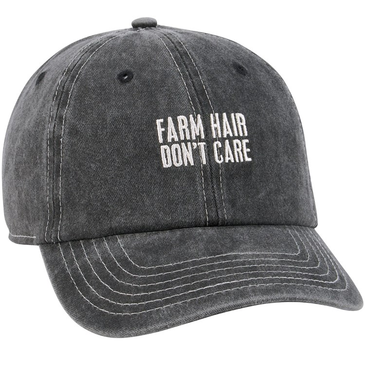 Farm Hair Don't Care Baseball Cap - Cotton, Metal