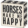 Horses Box Sign - Wood, Paper