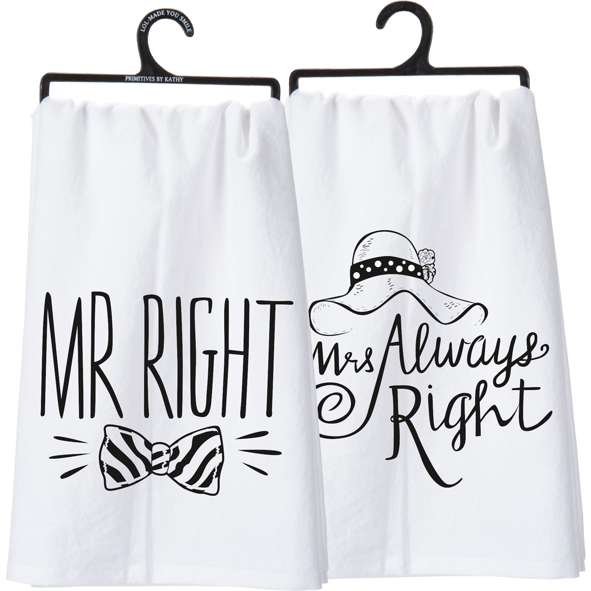 Mr Right Mrs Always Right Kitchen Towel - Cotton