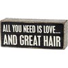 And Great Hair Box Sign - Wood