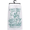 Salty Pirate His Beautiful Mermaid Kitchen Towel - Cotton
