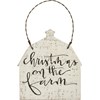 Christmas On The Farm Ornament - Wood, Wire