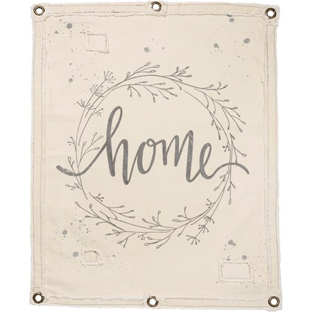 Wall Banner - Home - 24" x 30" - Canvas, Metal