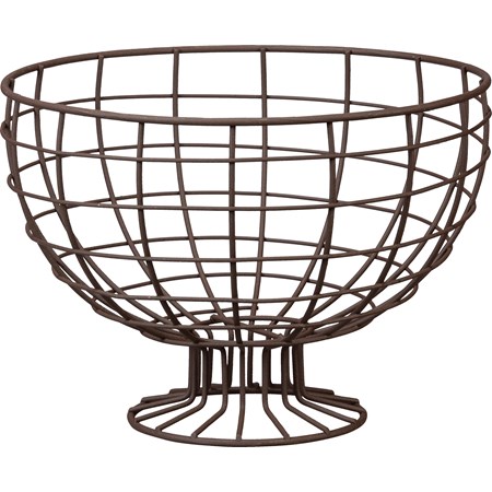 Wire Basket - Round Pedestal - 8" Diameter x 6" - Wire