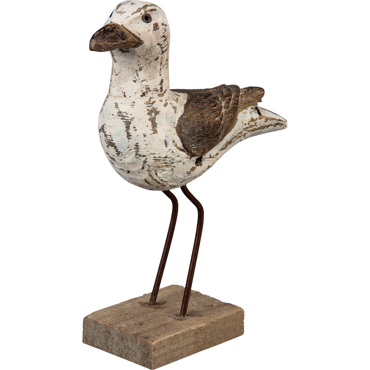 Sitter - Seagull - 7" x 8.50" x 2.50" - Wood, Metal