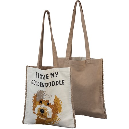 Tote - I Love My Goldendoodle - 14" x 15.50", 12" Handle Drop - Cotton