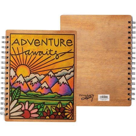 Adventure Awaits Spiral Notebook - Paper, Metal