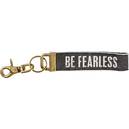 Keychain - Be Fearless - 8.75" x 1.50" - Canvas, Metal