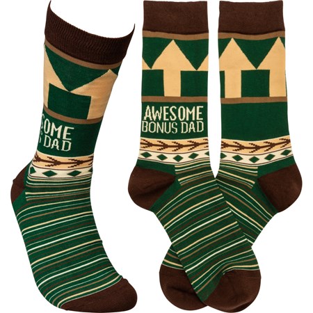 Awesome Bonus Dad Socks - Cotton, Nylon, Spandex