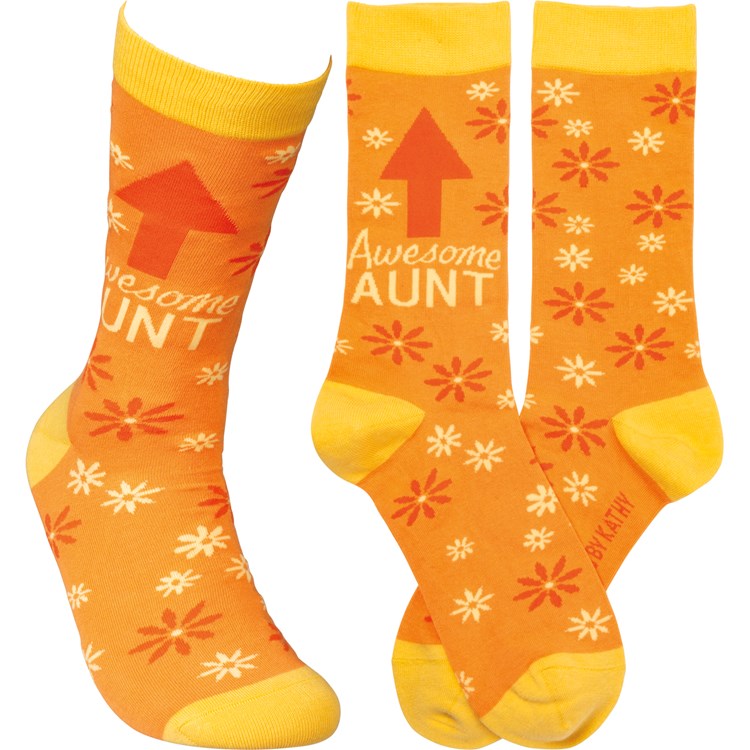 Awesome Aunt Socks - Cotton, Nylon, Spandex