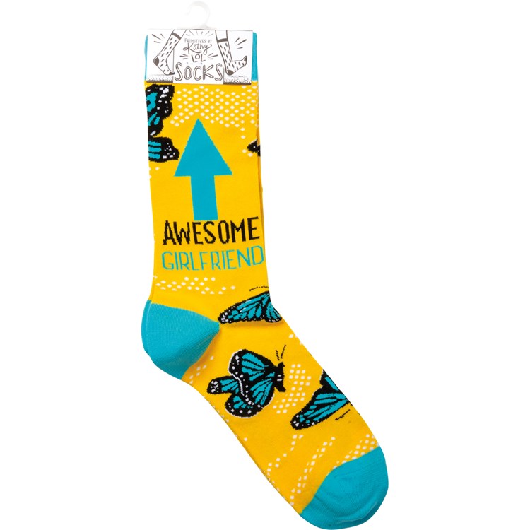 Awesome Girlfriend Socks - Cotton, Nylon, Spandex