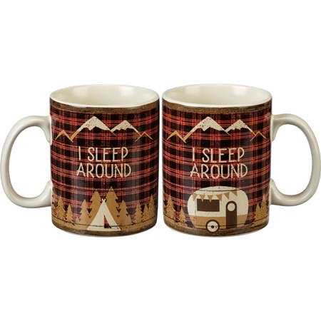 Mug - I Sleep Around - 20 oz., 5.25" x 3.50" x 4.50" - Stoneware