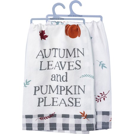 Kitchen Towel - Pumpkin Please - 28" x 28" - Cotton