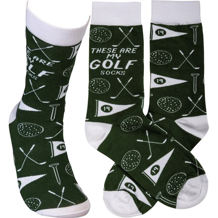 Socks - These Are My Golf Socks - One Size Fits Most - Cotton, Nylon, Spandex