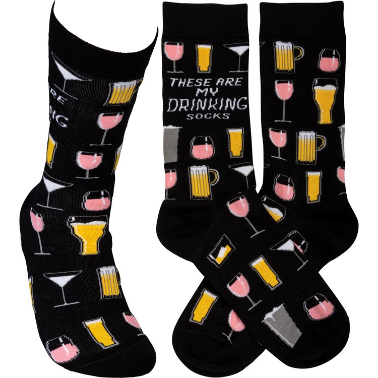 These Are My Drinking Socks - Cotton, Nylon, Spandex