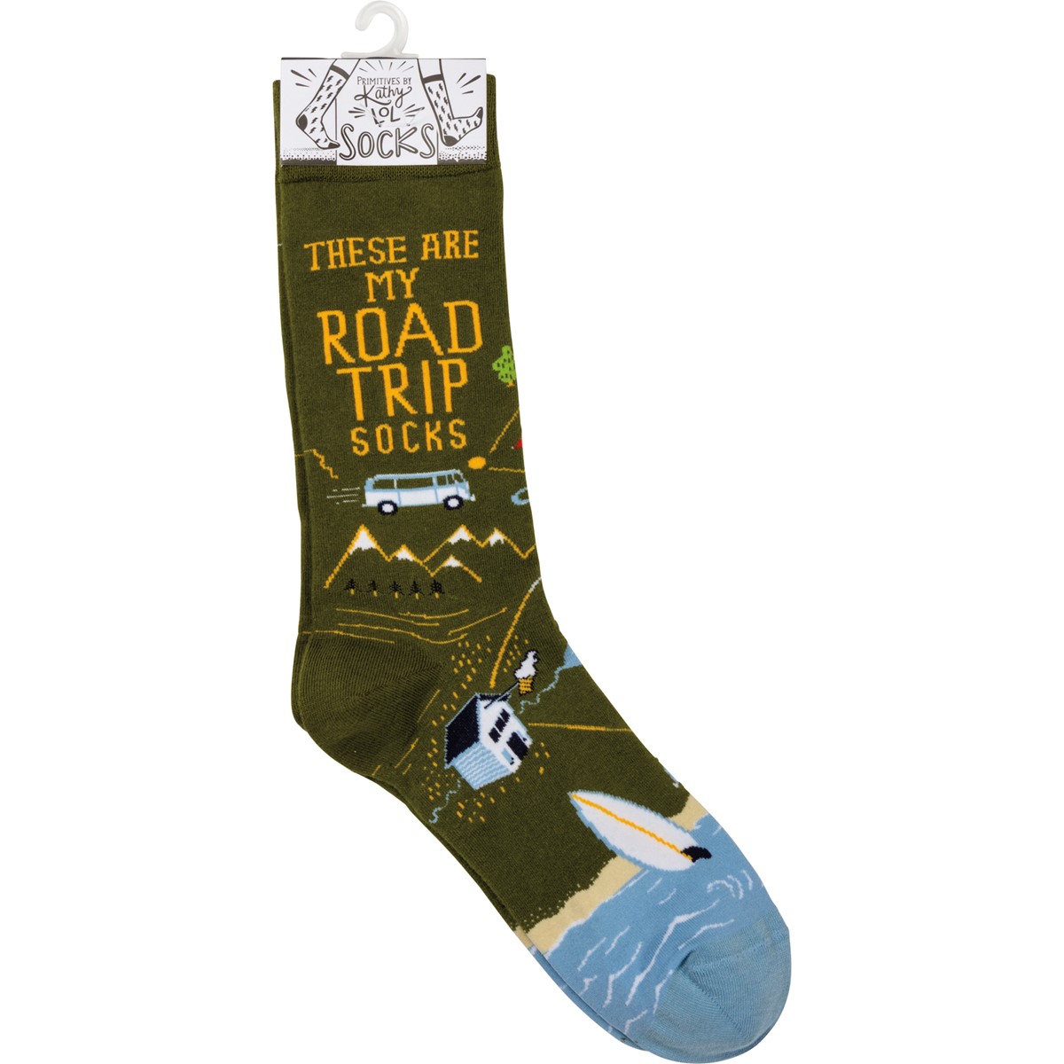 Socks - These Are My Road Trip Socks - One Size Fits Most - Cotton, Nylon, Spandex