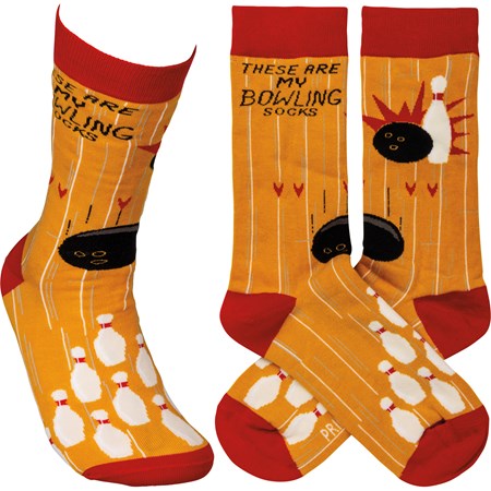Socks - These Are My Bowling Socks - One Size Fits Most - Cotton, Nylon, Spandex