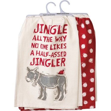 Jingle All The Way Kitchen Towel Set - Cotton