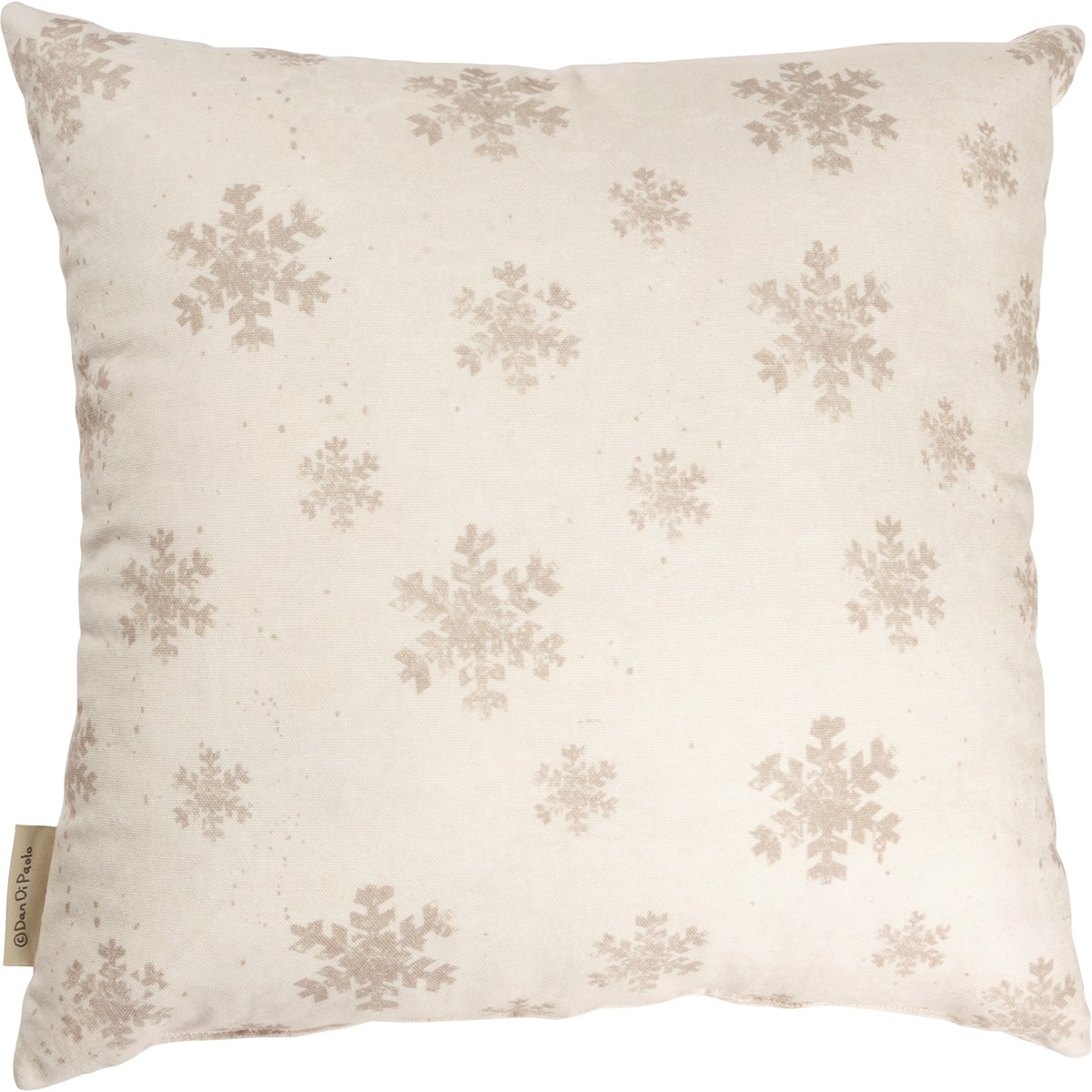 Nordic Merry Christmas Snowflake Pillow - Cotton, Zipper