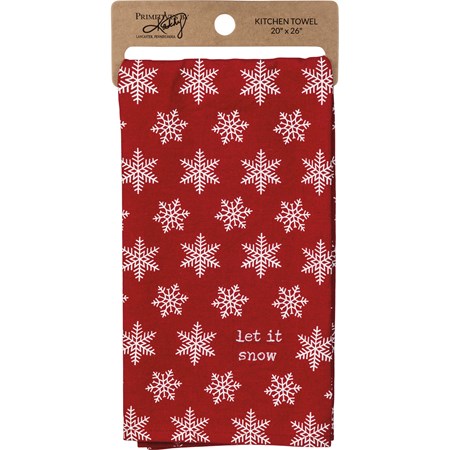 Kitchen Towel -  Let It Snow - 20" x 26" - Cotton, Linen