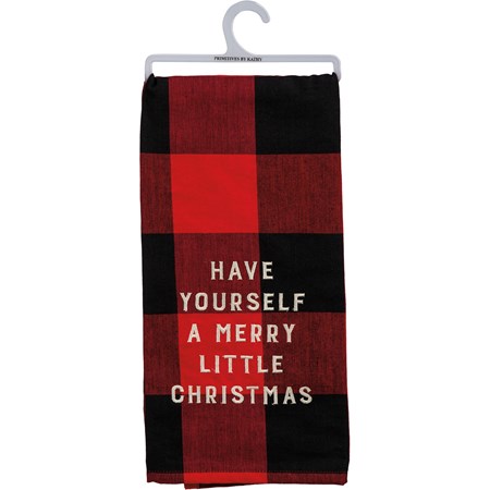 Red Buffalo Check A Merry Christmas Kitchen Towel - Cotton
