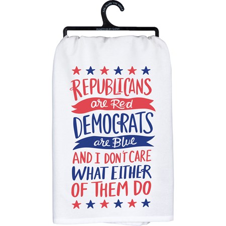 Kitchen Towel - Don't Care What Either Of Them Do - 28" x 28" - Cotton