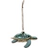 Glass Sea Turtle Ornament - Glass, Metal, String, Glitter