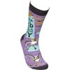 Happier Than A Bird With A French Fry Socks - Cotton, Nylon, Spandex