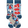 Gnomes And Mushrooms Socks - Cotton, Nylon, Spandex