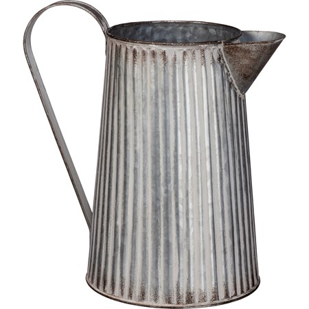 Ribbed Sides Pitcher - Metal