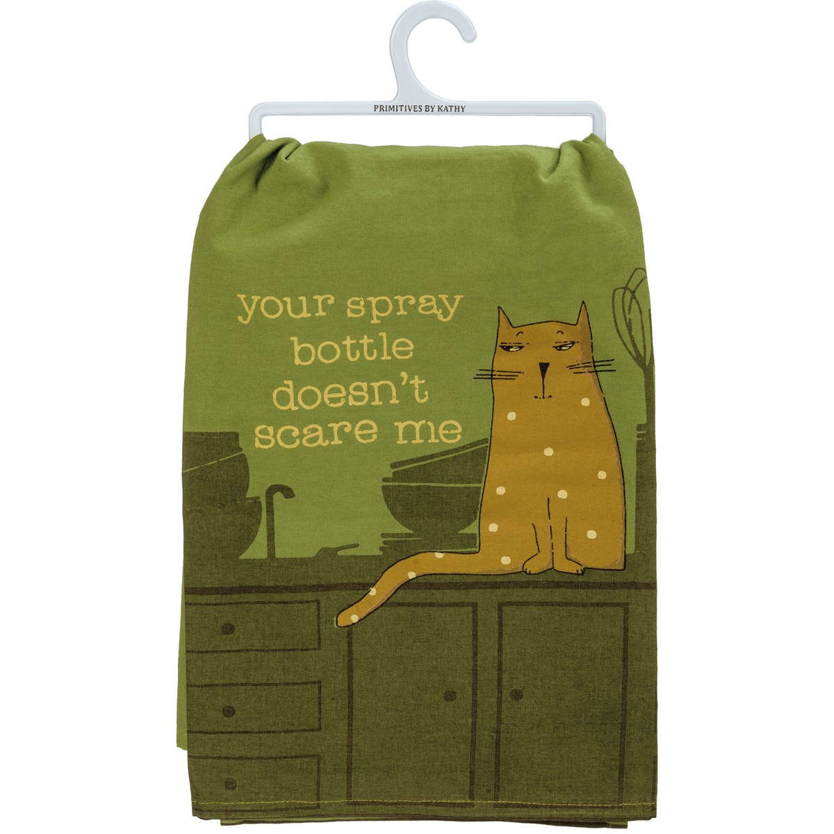 Your Spray Bottle Doesn't Scare Me Kitchen Towel - Cotton