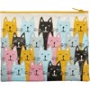 One Cat Away From Crazy Cat Lady Zipper Pouch - Post-Consumer Material, Plastic, Metal