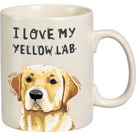 Mug - Yellow Lab - 20 oz., 5.25" x 3.50" x 4.50" - Stoneware