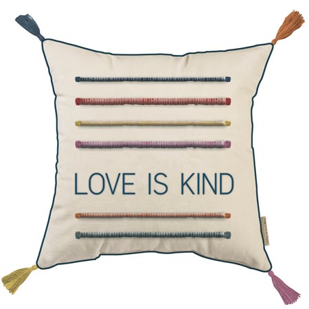 Love Is Kind Pillow - Cotton, Zipper