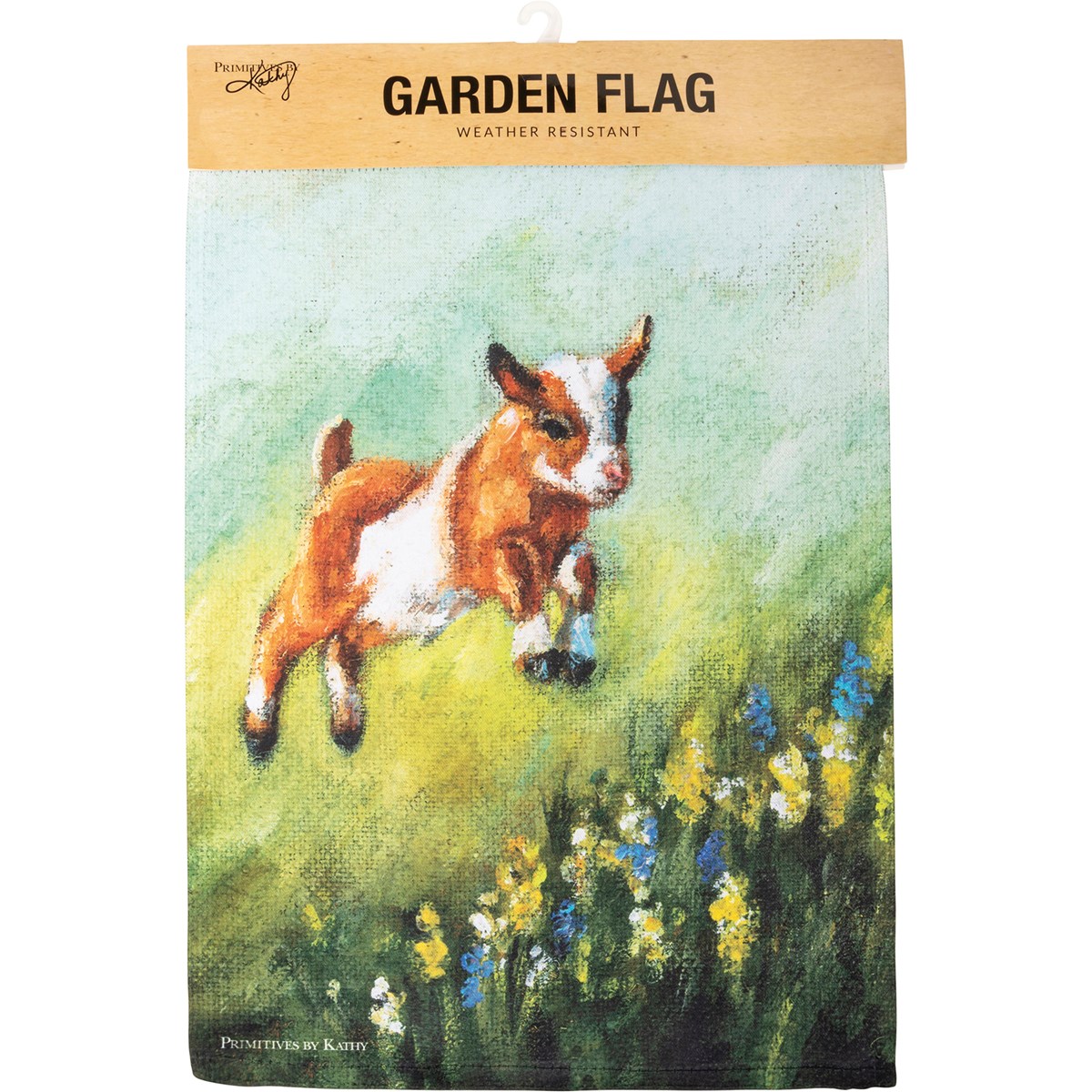 Jumping Goat Garden Flag - Polyester