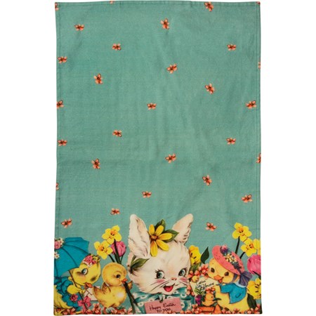 Kitchen Towel - Happy Easter - 18" x 28" - Cotton