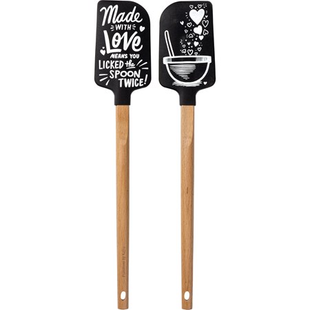 Love Means Spatula - Silicone, Wood
