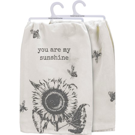 Kitchen Towel - You Are My Sunshine Sunflower - 28" x 28" - Cotton