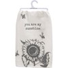 You Are My Sunshine Sunflower Kitchen Towel - Cotton