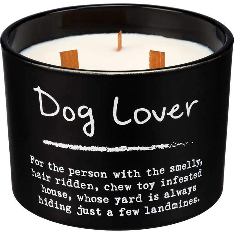 Dog Lover Jar Candle - Soy Wax, Glass, Wood