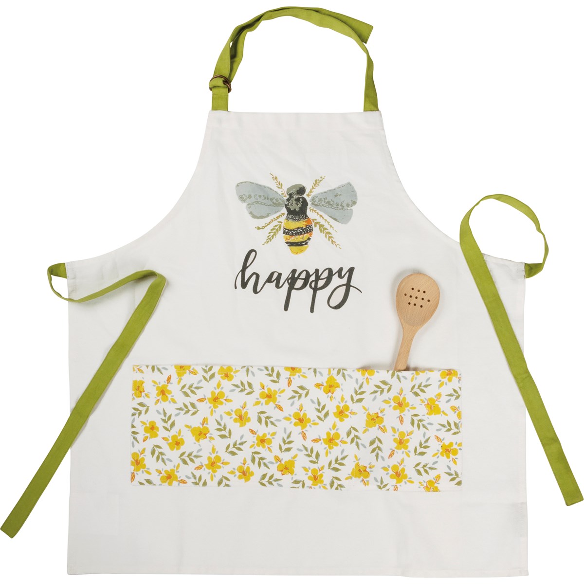 Bee Happy Apron - Cotton, Metal