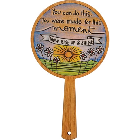 Hand Mirror - You Were Made For This Moment - 6.50" x 11.50" x 0.50" - Wood, Mirror