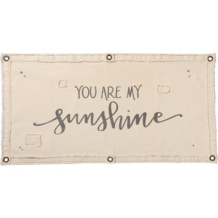 Wall Banner - You Are My Sunshine - 40" x 20" - Canvas, Metal