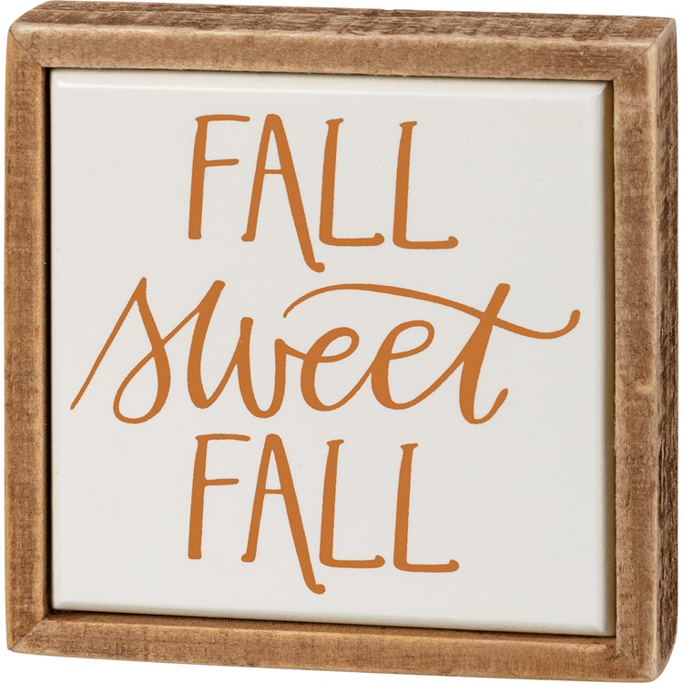 Fall Sweet Fall Box Sign Mini - Wood