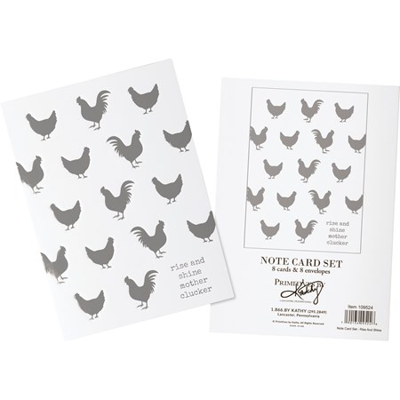 Rise And Shine Mother Clucker Note Card Set - Paper