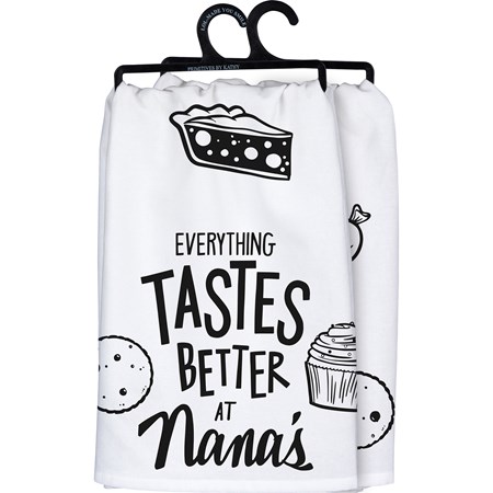 Kitchen Towel - Everything Tastes Better At Nana's - 28" x 28" - Cotton