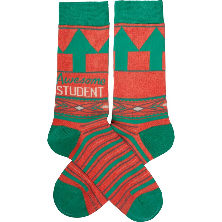 Awesome Student Socks - Cotton, Nylon, Spandex