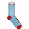 Socks - Bottle Of Merlot - One Size Fits Most - Cotton, Nylon, Spandex